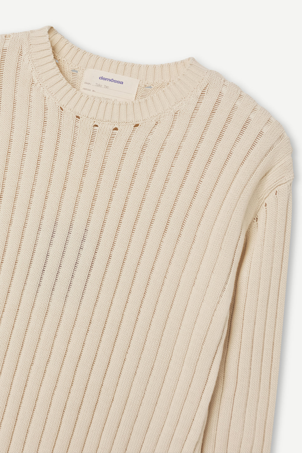 Calobra Open Knit Beige Sweater