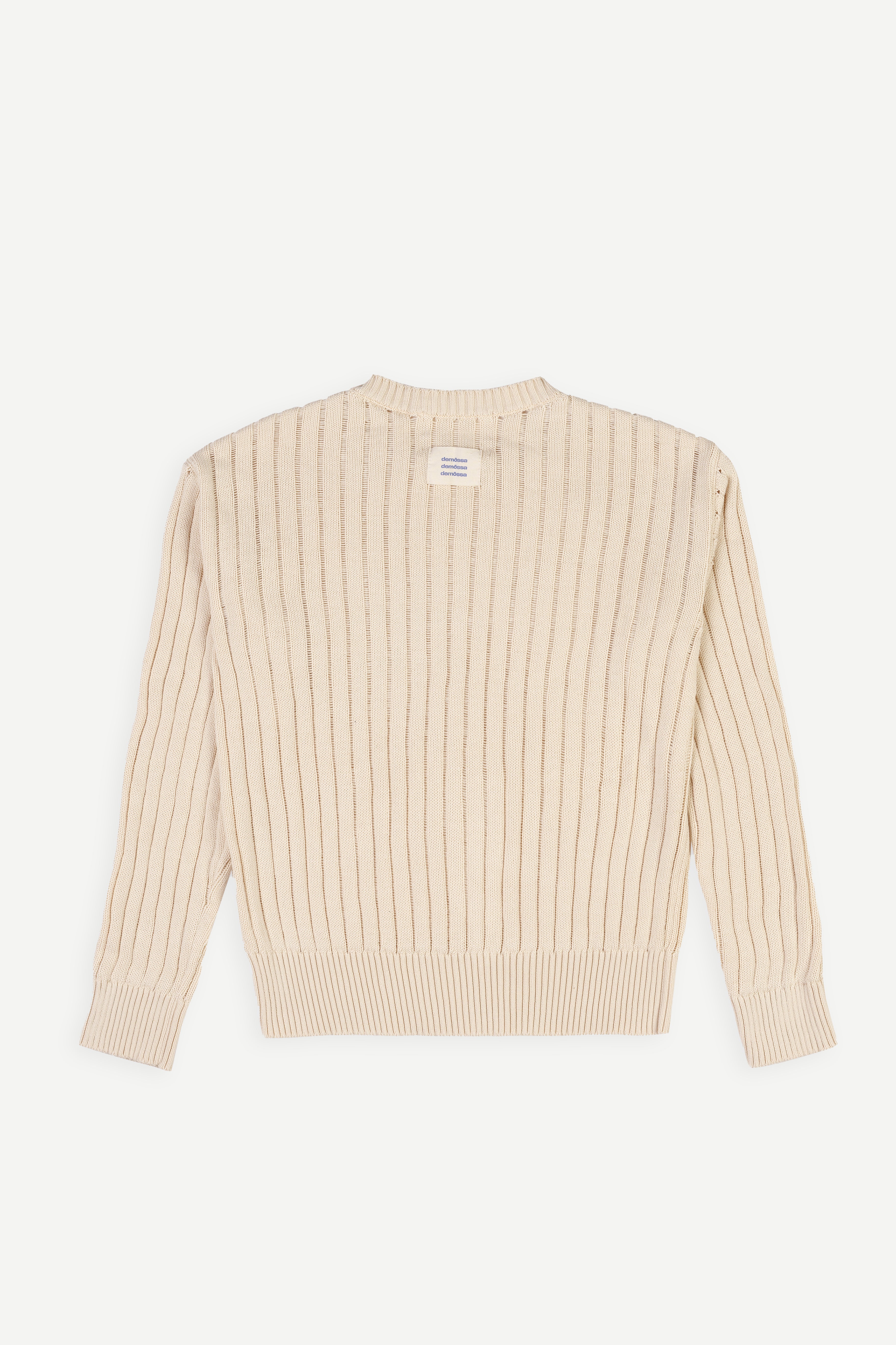 Calobra Open Knit Beige Sweater