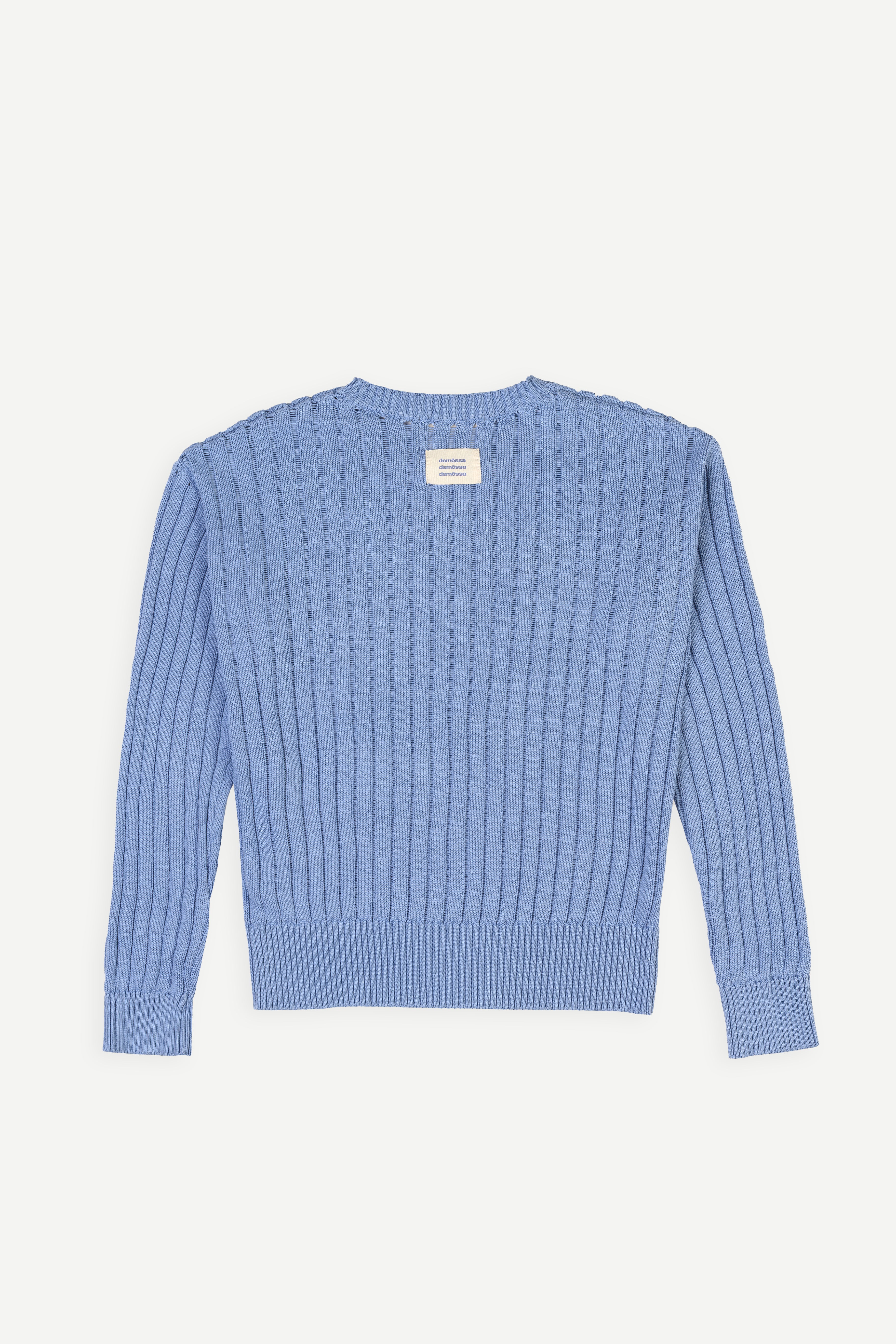 Calobra Open Knit Blue Sweater