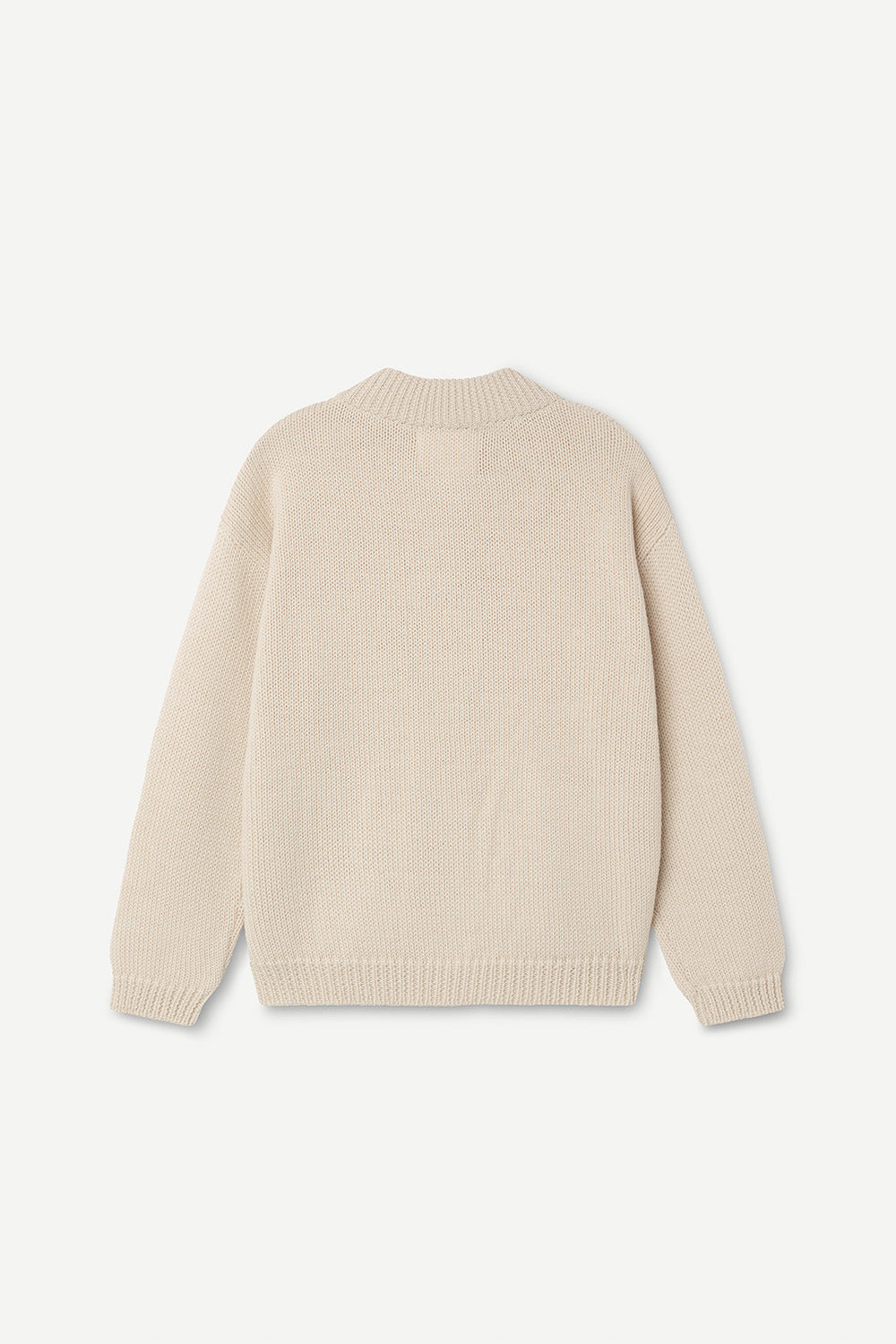 Beige sweater on a white background