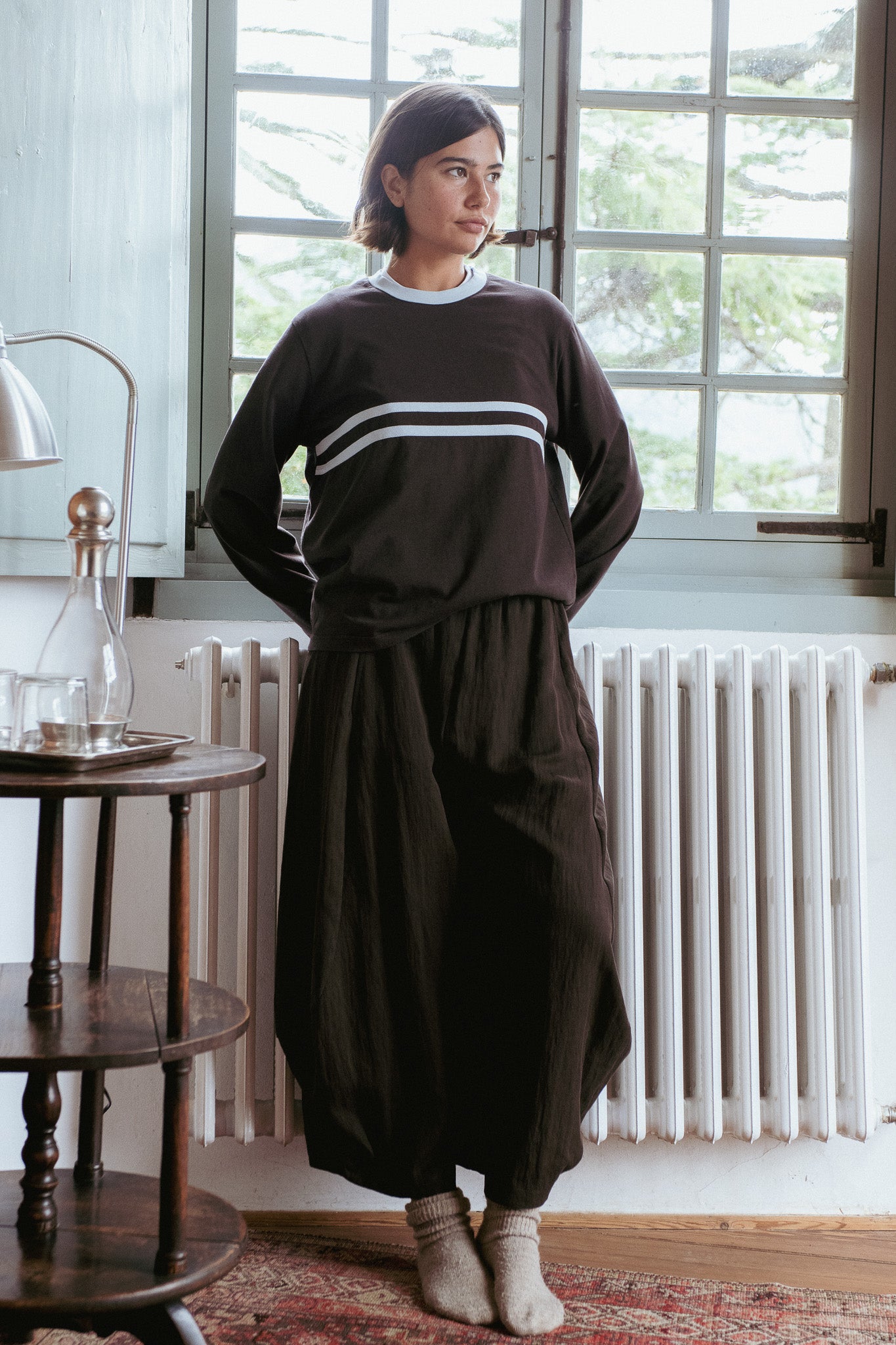 Estret Brown Long-Sleeved T-Shirt