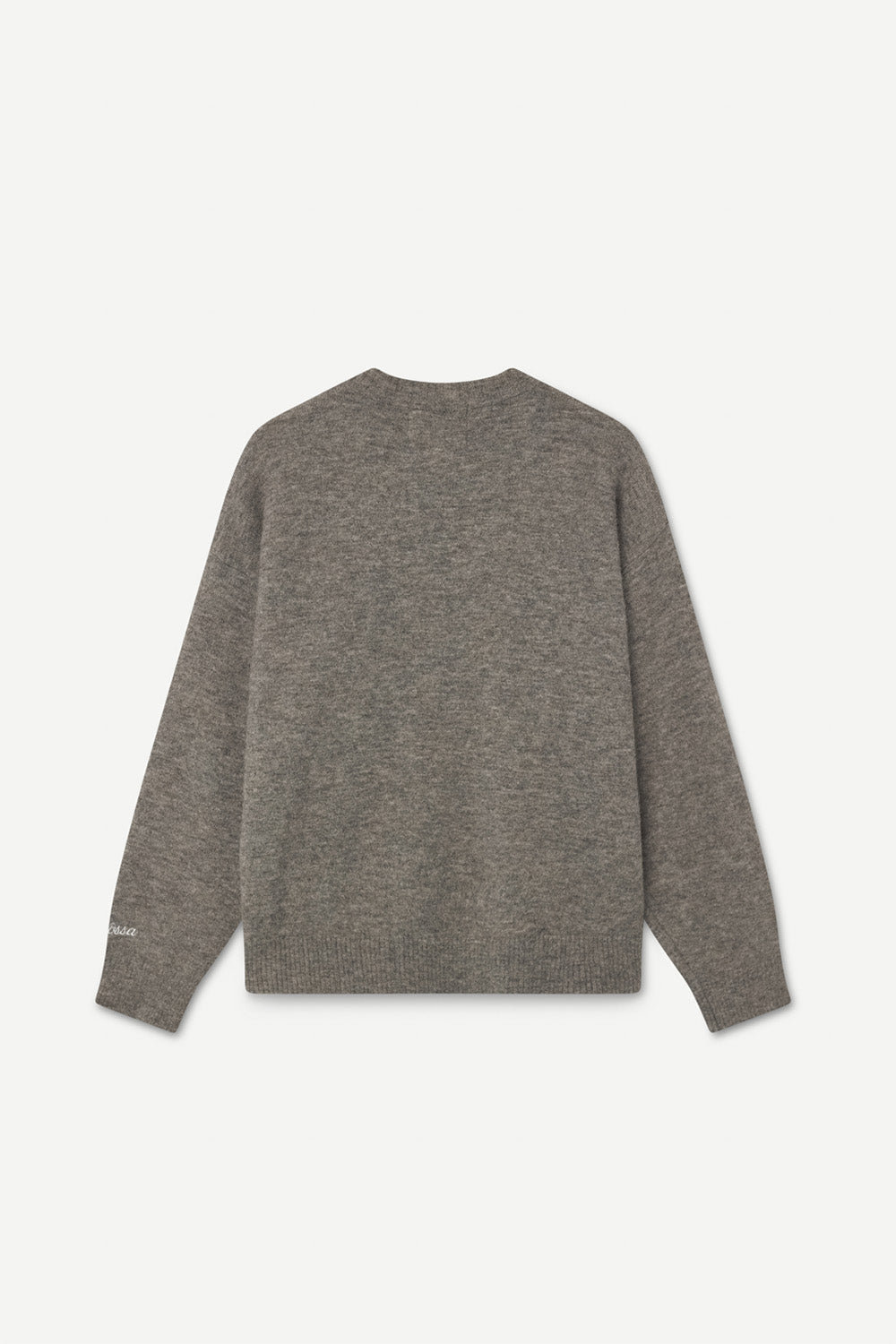 Gray sweater on a white background