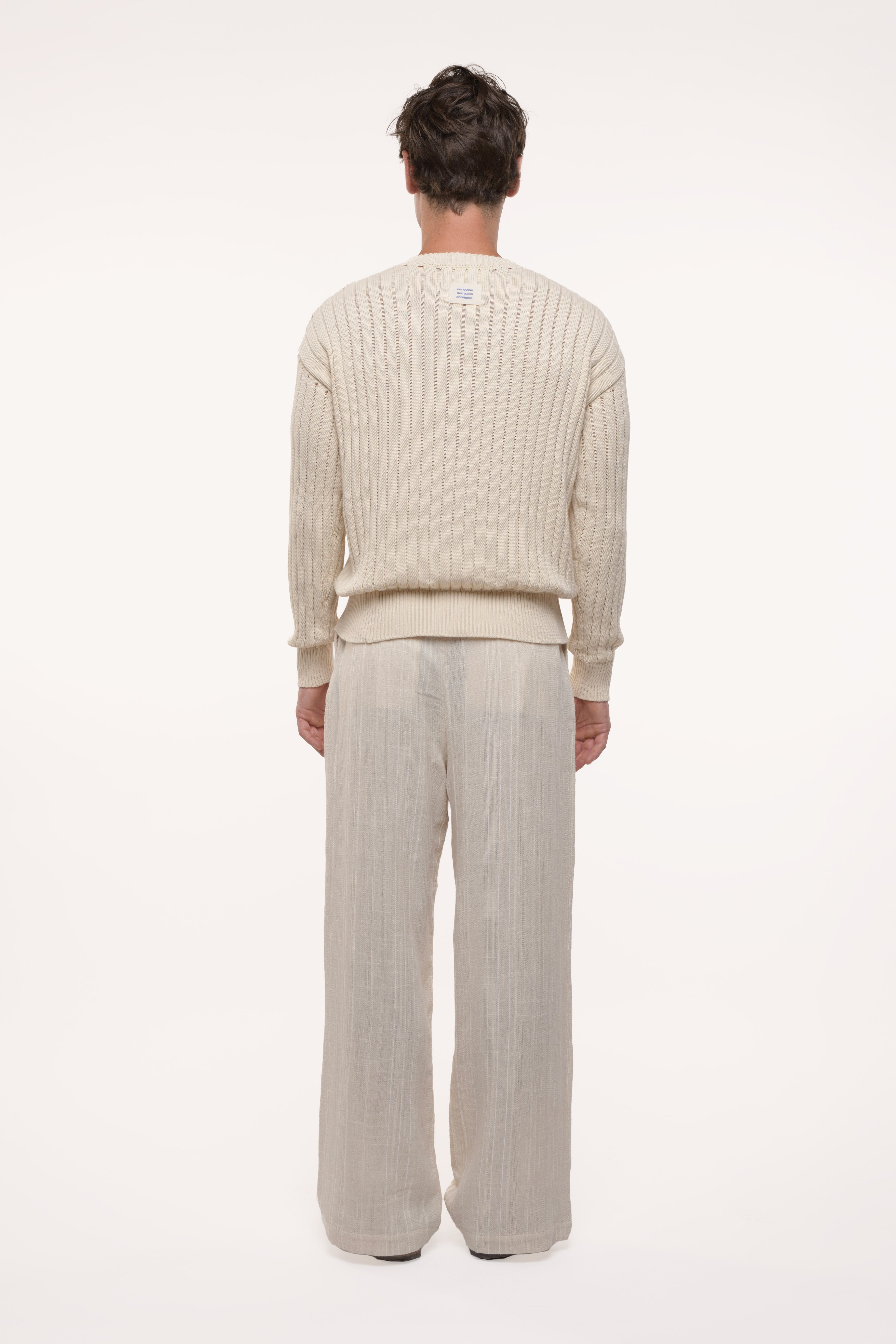Calobra Open Knit Beige Sweater