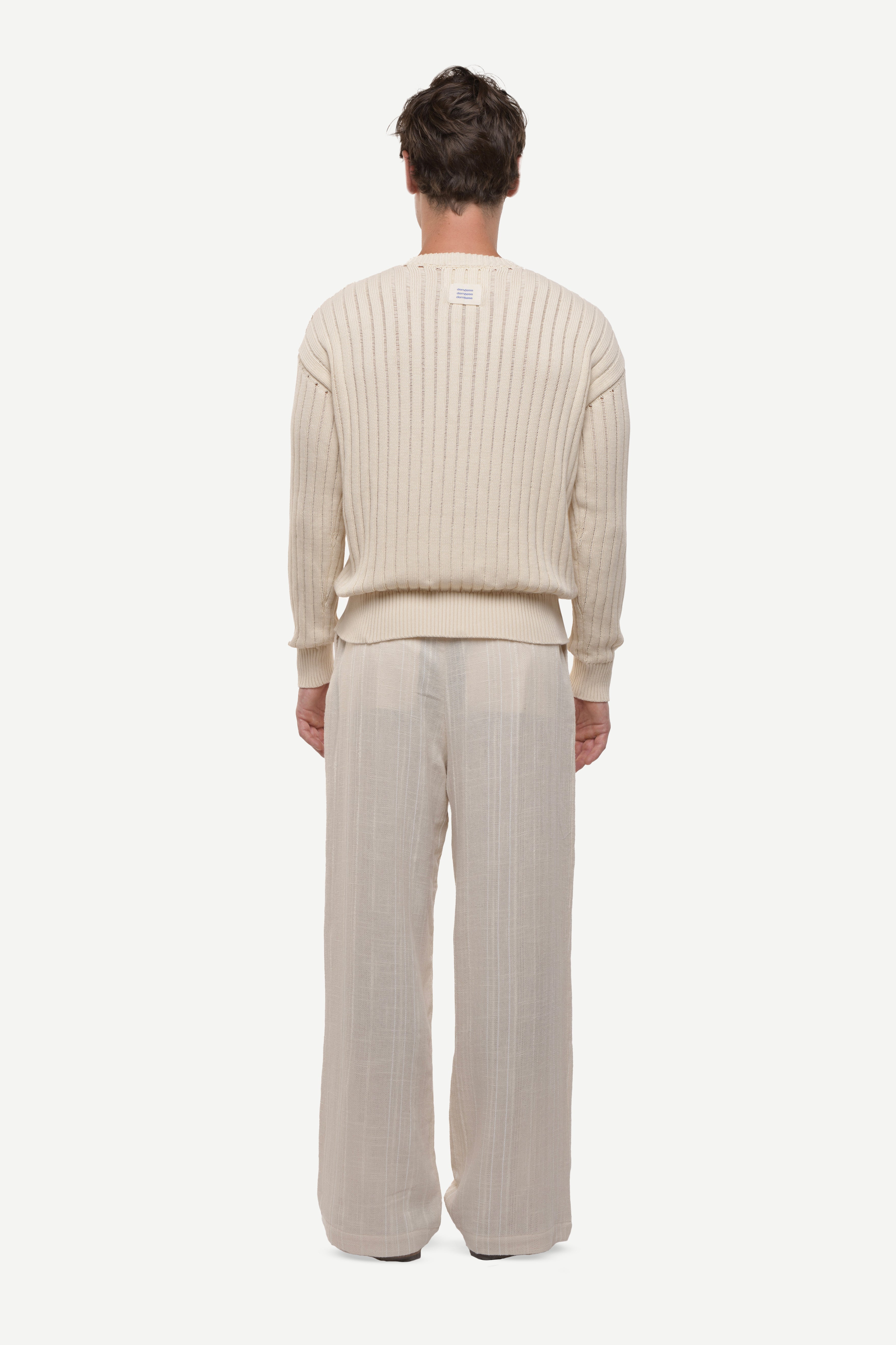 Calobra Open Knit Beige Sweater
