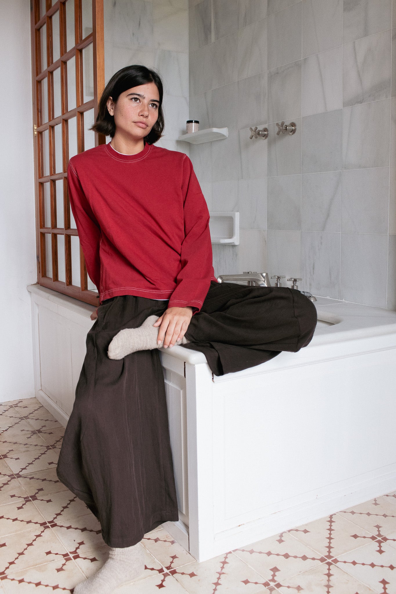 Matthew Red Long-Sleeved T-Shirt